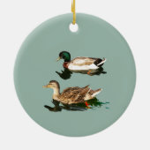 Eenden wilde eenden keramisch ornament (Achterkant)