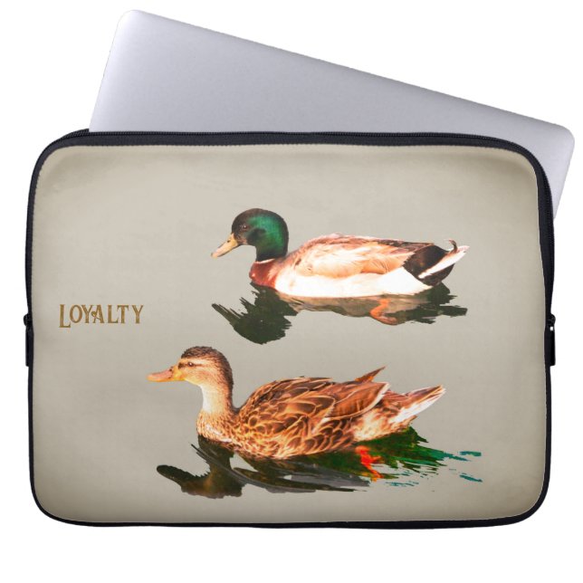 Eenden, wilde eenden. loyaliteit laptop sleeve (Voorkant)
