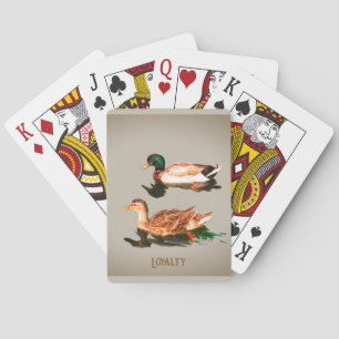 Eenden, wilde eenden. loyaliteit pokerkaarten