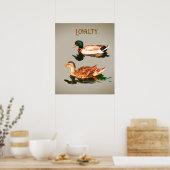 Eenden, wilde eenden. loyaliteit poster (Keuken)