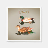 Eenden, wilde eenden. loyaliteit servet (Voorkant)