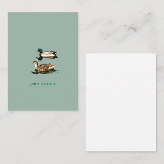 Eenden wilde eenden notitiekaartje (Voorkant / Achterkant)