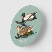 Eenden wilde eenden ronde klok (Hoek)