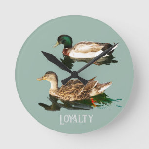 Eenden wilde eenden ronde klok
