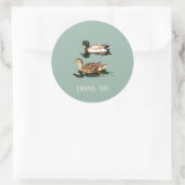 Eenden wilde eenden ronde sticker (Tas)