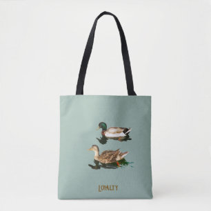 Eenden wilde eenden tote bag