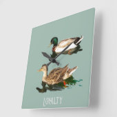 Eenden wilde eenden vierkante klok (Hoek)