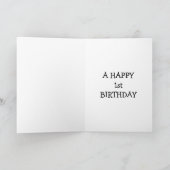 EENDEN WISSEN JE EEN ***HAPPY 1st BIRTHDAY** Kaart (Binnen)