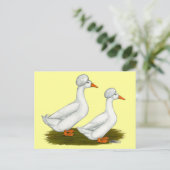 Eenden: Witte Kuif Briefkaart (Staand voorkant)