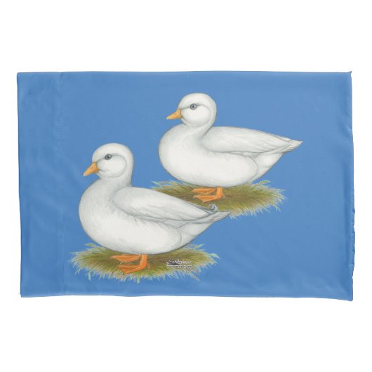 Eenden: Witte oproepen Kussensloop (Voorkant)