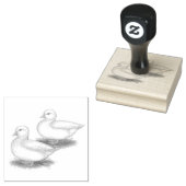 Eenden: Witte oproepen Rubberstempel (Gestempeld)