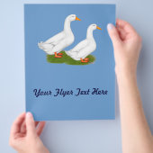 Eenden: Witte pekins Flyer (Hand)