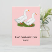 Eenden: Witte pekins Kaart (Staand voorkant)