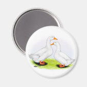 Eenden: Witte pekins Magneet (Voorkant / Achterkant)