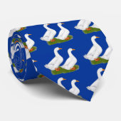 Eenden: Witte pekins Stropdas (Opgerold)