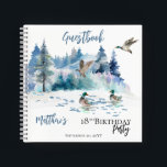 Eenden Woodland Forest 18th Birthday Guestbook Notitieboek<br><div class="desc">Natuur-themed,  bos scène met eenden feest voor zijn 18e verjaardag. Composietontwerp per feestdag — Design.</div>
