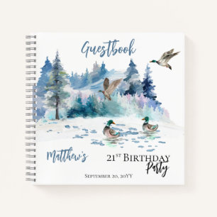 Eenden Woodland Forest 21st Birthday Guestbook Notitieboek