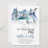 Eenden Woodland Forest Natuur 50th Birthday Party Kaart (Voorkant)