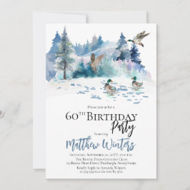 Eenden Woodland Forest Natuur 60th Birthday Party Kaart