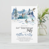 Eenden Woodland Forest Natuur 60th Birthday Party Kaart (Staand voorkant)