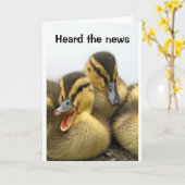 EENDEN ZIJN ZO KLAAR OM TE ZEGGEN ** GELUKKIGE VER KAART (Gele Bloem)