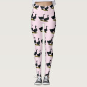 Eenden: Zwarte Cayugas Leggings (Voorkant)
