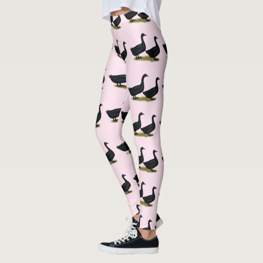 Eenden: Zwarte Cayugas Leggings (Links)