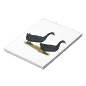 Eenden: Zwarte Cayugas Notitieblok (Linkerzijde)