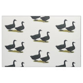 Eenden: Zwarte Cayugas Stof (Fat Quarter)