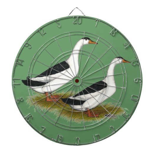 Eenden: Zwarte Magpies Dartbord (Voorkant)