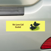 Eenden: Zwarte Vraag Bumpersticker (Op auto)