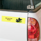 Eenden: Zwarte Vraag Bumpersticker (Op Truck)
