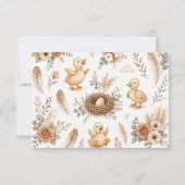Eendenbaby Sprinkle/Shower Bedankkaart (Achterkant)