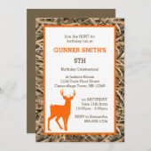 Eendencamouflage / Camo-hertenverjaardagsfeestje Kaart (Voorkant / Achterkant)