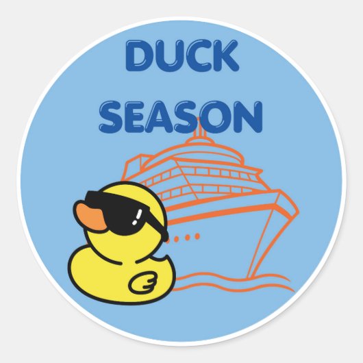 eendencruiseschip ronde sticker (Voorkant)
