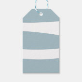 Eendenei Blauw en Wit Abstract Cadeaulabel (Voorkant)