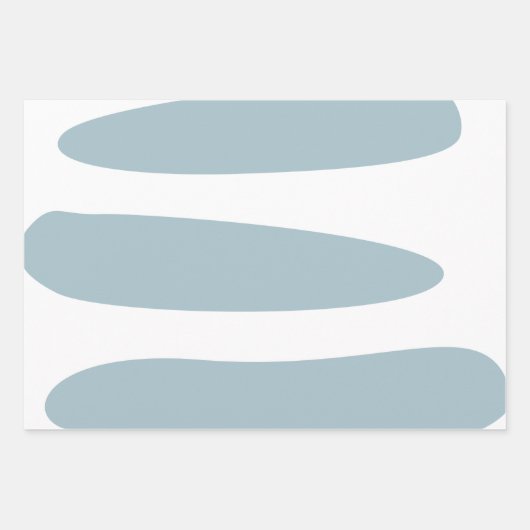 Eendenei Blauw en wit Abstract Inpakpapier Vel (Voorkant)