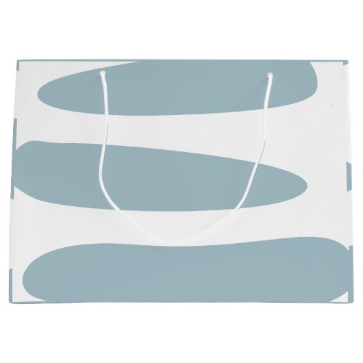 Eendenei Blauw en Wit Abstracte Grote Cadeautas (Voorkant)