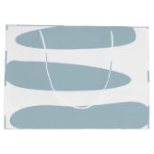 Eendenei Blauw en Wit Abstracte Grote Cadeautas (Achterkant)
