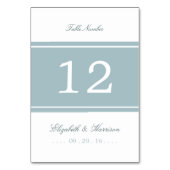 EendenEi Blauw Moderne Trouwtafel Nr. Kaart (Achterkant)