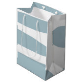 Eendenei en witte Abstract Medium Cadeauzakje (Voorkant Gekanteld)