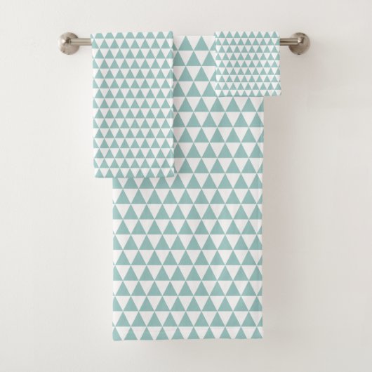 Eendenei Groen/Blauwe Driehoek Bad Handdoek (Insitu)