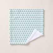 Eendenei Groen/Blauwe Driehoek Bad Handdoek (Wasdoekje)