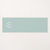 Eendenei Groen Monogram Stijlvol Modern Minimalist Yogamat (Voorkant (horizontaal))
