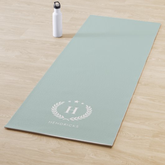 Eendenei Groen Monogram Stijlvol Modern Minimalist Yogamat (In situ)