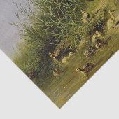 Eendenfamilie bij de vijver van Carl Jutz Tissuepapier (Detail)