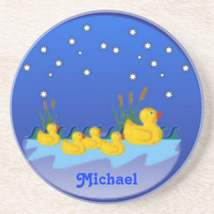 Eendenfamilie Zandsteen Onderzetter