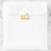 eendengans ronde sticker (Tas)