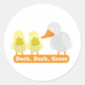 eendengans ronde sticker (Voorkant)