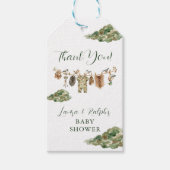 Eendenjacht baby shower dank je cadeaulabel (Voorkant)